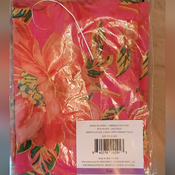 ☀️🆕️☀️ BEACH RIOT Melanie Sarong in Miami Peony- Plus Size - Picture 4 of 4